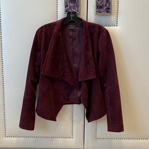Burgundy Suede Leather Jacket